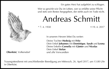 Anzeige von Andreas Schmitt von MGO
