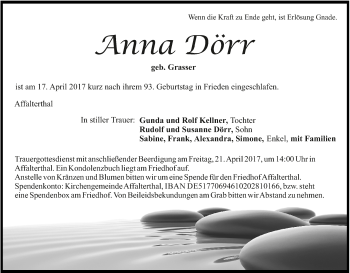 Anzeige von Anna Dörr von MGO