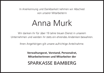 Anzeige von Anna Murk von MGO