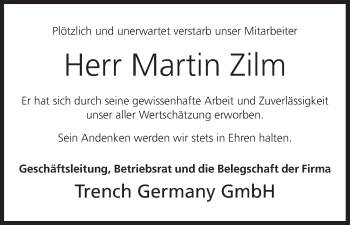 Anzeige von Martin Zilm von MGO