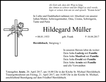 Anzeige von Hildegard Müller von MGO