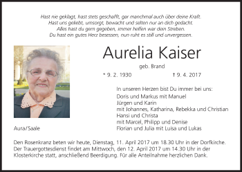 Anzeige von Aurelia Kaiser von MGO