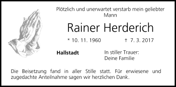 Anzeige von Rainer Herderich von MGO