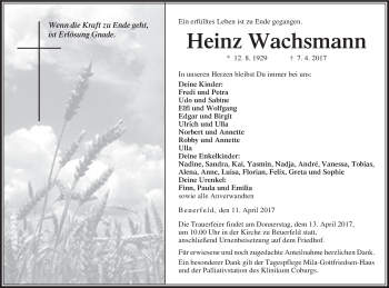 Anzeige von Heinz Wachsmann von MGO