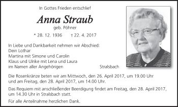 Anzeige von Anna Straub von MGO