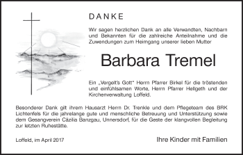 Anzeige von Barbara Tremel von MGO