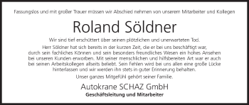 Anzeige von Roland Söldner von MGO