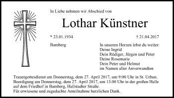 Anzeige von Lothar Künstner von MGO