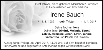Anzeige von Irene Bauch von MGO