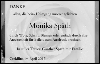 Anzeige von Monika Späth von MGO