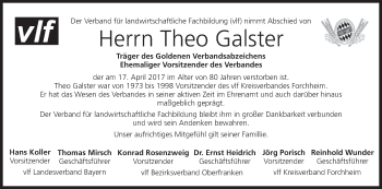 Anzeige von Theo Galster von MGO