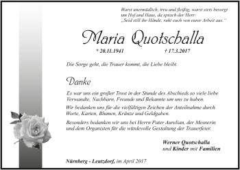 Anzeige von Maria Quotschalla von MGO