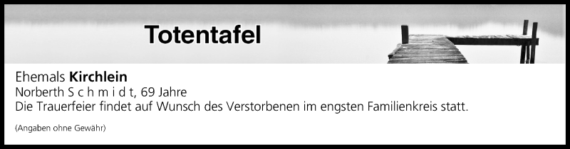  Traueranzeige für Totentafel vom 08.04.2017 vom 08.04.2017 aus MGO