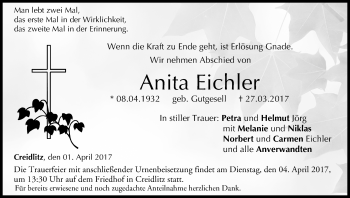Anzeige von Anita Eichler von MGO