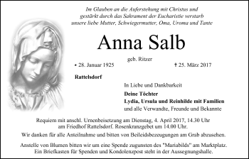 Anzeige von Anna Salb von MGO