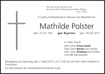 Anzeige von Mathilde Polster von MGO