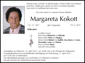 Anzeige von Margareta Kokott von MGO