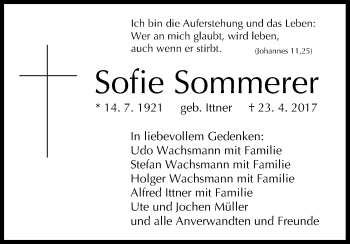 Anzeige von Sofie Sommerer von MGO