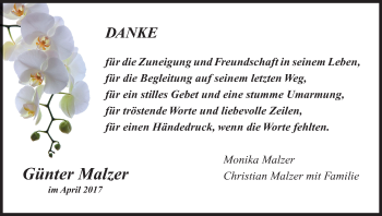 Anzeige von Günter Malzer von MGO