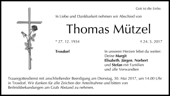 Anzeige von Thomas Mützel von MGO