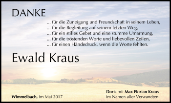 Anzeige von Ewald Kraus von MGO
