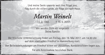 Anzeige von Martin Weinelt von MGO