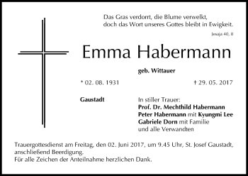 Anzeige von Emma Habermann von MGO