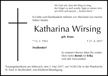 Anzeige von Katharina Wirsing von MGO