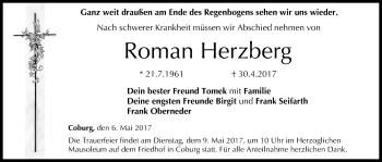 Anzeige von Roman Herzberg von MGO