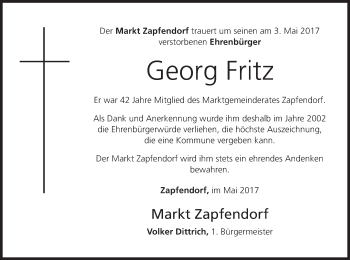 Anzeige von Georg Fritz von MGO