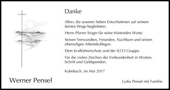 Anzeige von Werner Pensel von MGO