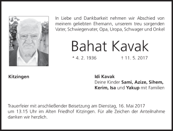 Anzeige von Bahat Kavak von MGO