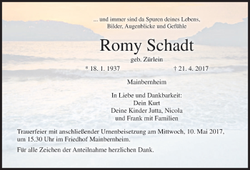 Anzeige von Romy Schadt von MGO
