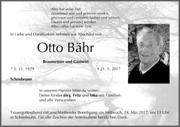 Anzeige von Otto Bähr von MGO