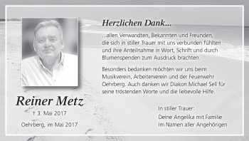 Anzeige von Reiner Metz von MGO