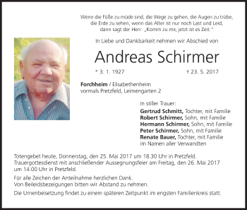 Anzeige von Andreas Schirmer von MGO