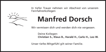 Anzeige von Manfred Dorsch von MGO
