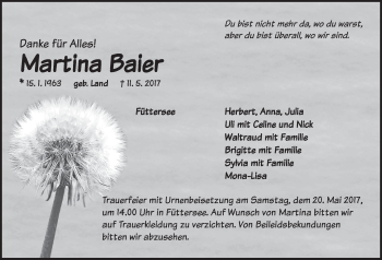 Anzeige von Martina Baier von MGO