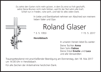 Anzeige von Roland Glaser von MGO