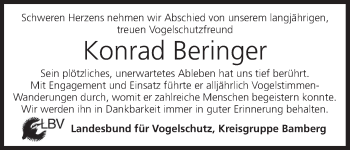 Anzeige von Konrad Beringer von MGO