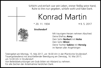 Anzeige von Konrad Martin von MGO