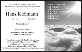 Anzeige von Hans Kielmann von MGO