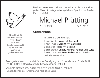 Anzeige von Michael Prütting von MGO