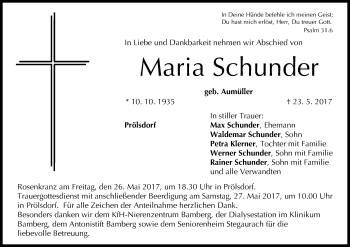 Anzeige von Maria Schunder von MGO