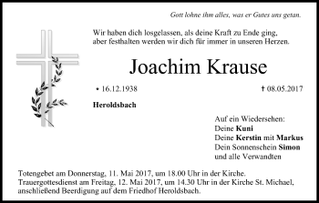 Anzeige von Joachim Krause von MGO