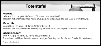 Anzeige von Totentafel vom 17.06.2017 von MGO