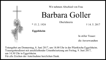 Anzeige von Barbara Goller von MGO