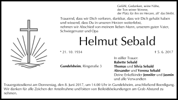 Anzeige von Helmut Sebald von MGO