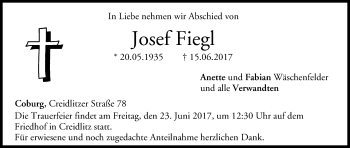 Anzeige von Josef Fiegl von MGO