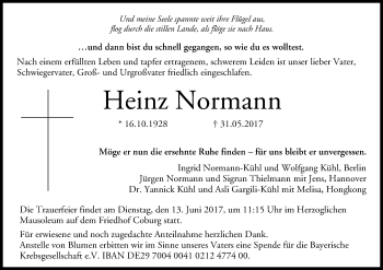 Anzeige von Heinz Normann von MGO